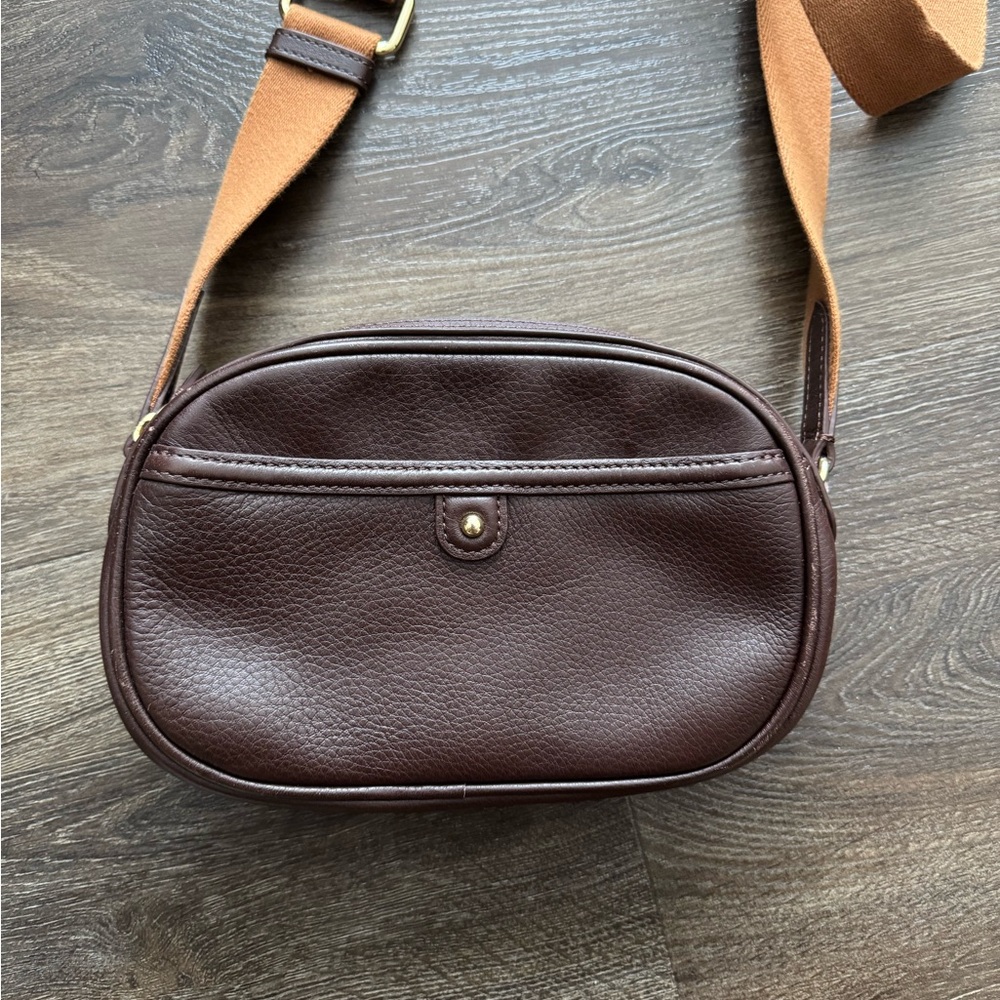 New! Natural leather. Brown Leather Crossbody Bag - Picture 2 of 9